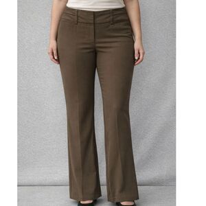 Maurices Brown Bootcut Work Pants 12 Short Stretch Career Slacks